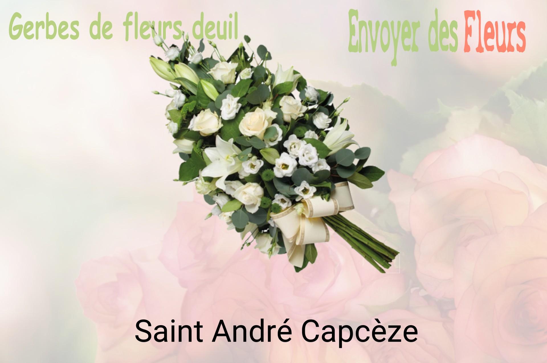 Gerbe de fleurs de deuil livrée à Saint-André-Capcèze